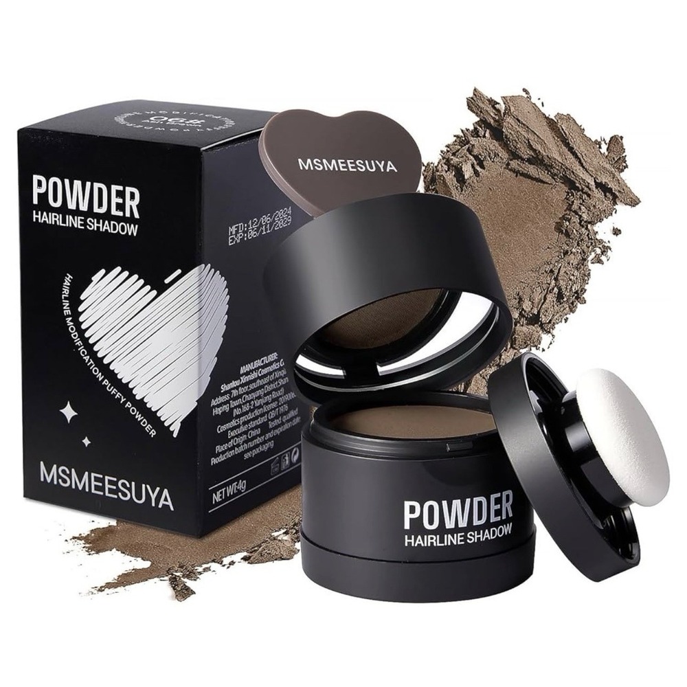 MSMEESUYA 2PK Hairline Shadow Powder 06 Ash Brown Waterproof Root Touch Up 4g‎